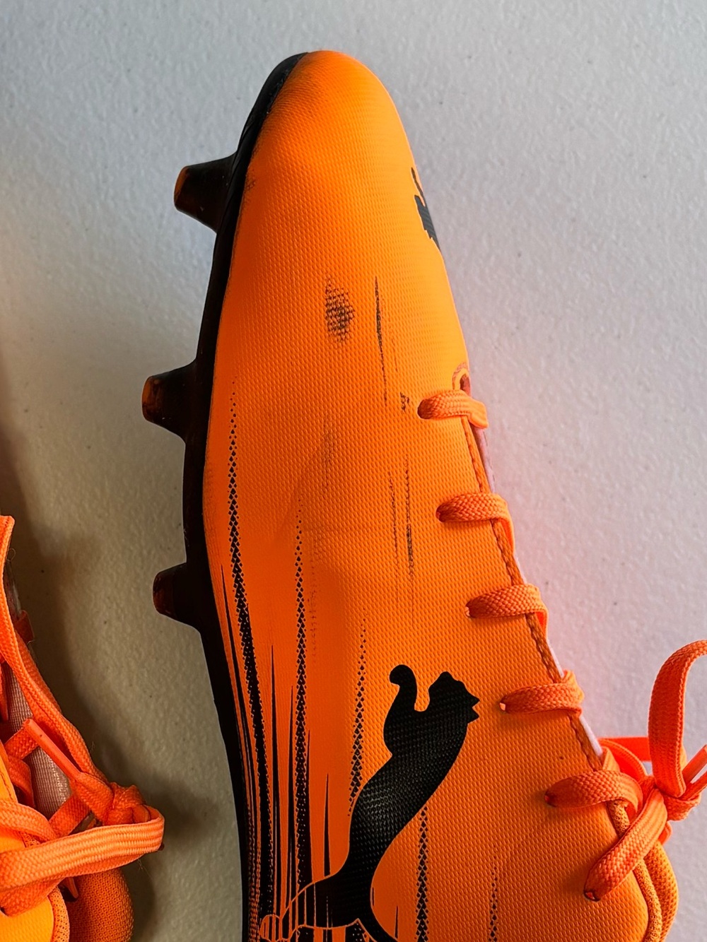Puma Orange and Black Men's Soccer Cleats - Picture 9 of 10